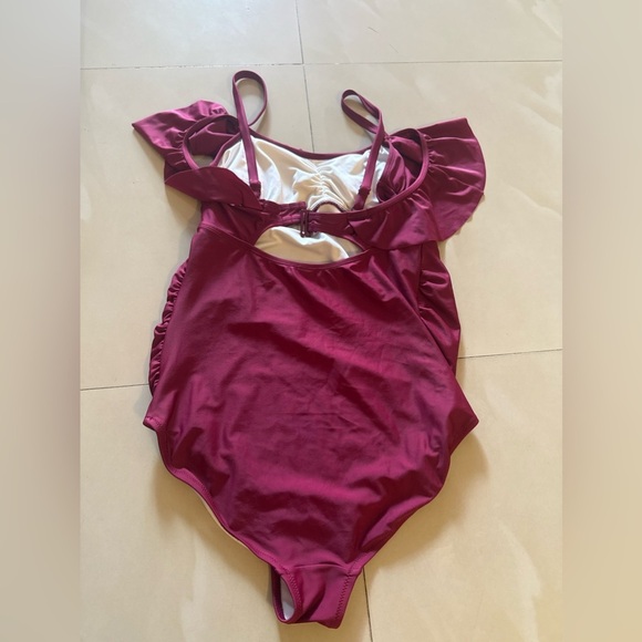 Women's One Piece Maternity Swimsuit size small P purple - Picture 8 of 15